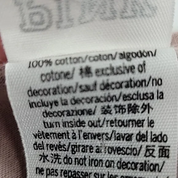 Pink Mauve shirt w/White&Orange stripes size S - Picture 3 of 7